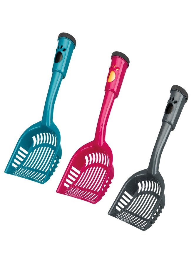 Trixie Clumping Cat Litter Scoop with Dirt Bags, Plastic Scoop with Waste Bag in Handle of Scoop, Designed to be User-Friendly - 38cm, (Pack of 3) - Image 1